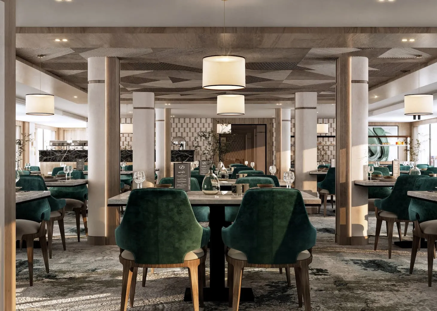 Restaurant aboard the Royal Princess Amira Nile cruise